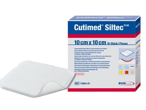 Penso Espuma Superabsorvente Com Aderência Suave Cutimed Siltec Plus